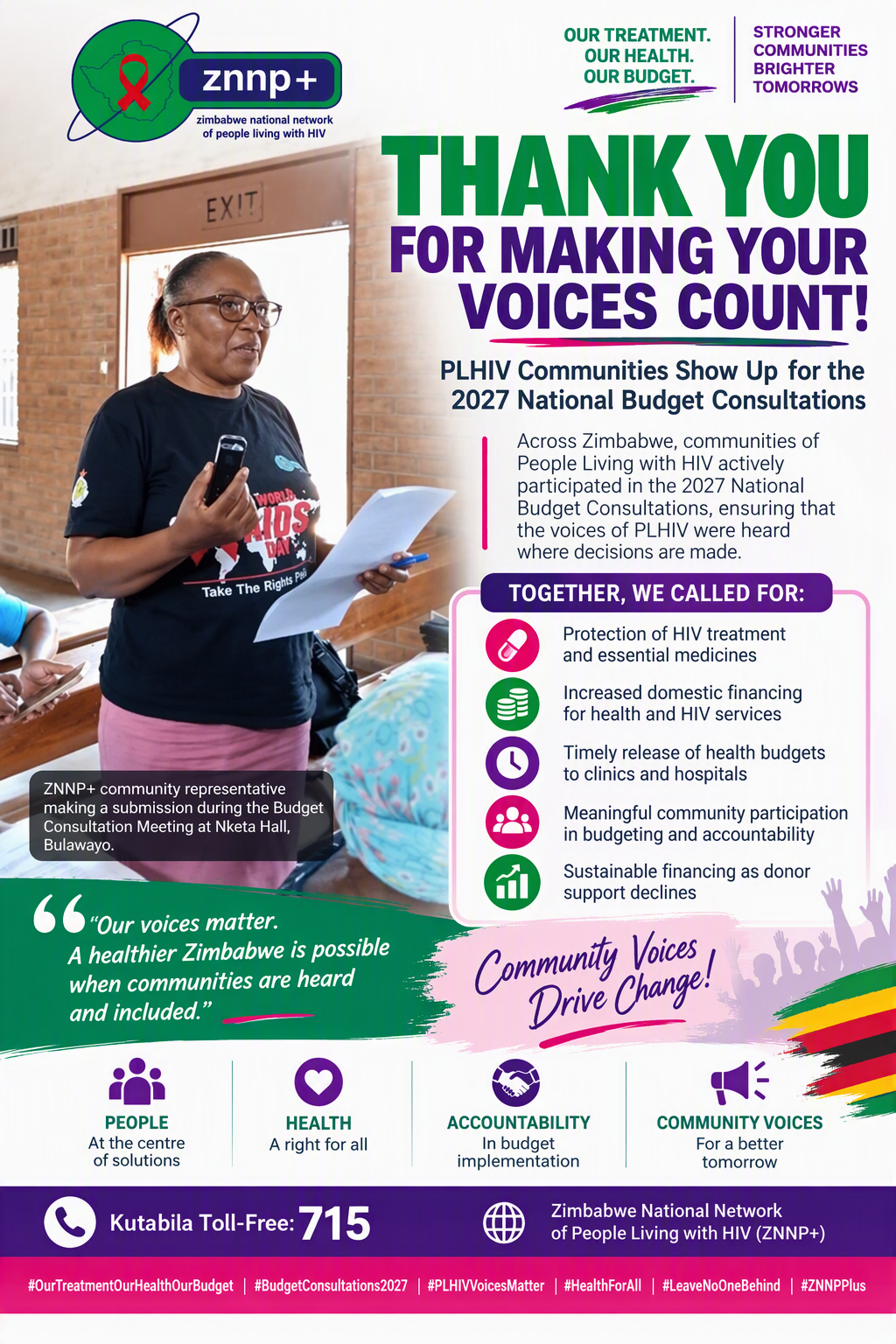 Thank You for Making Your Voices Count: PLHIV Communities Engage in the 2027 National Budget Consultations